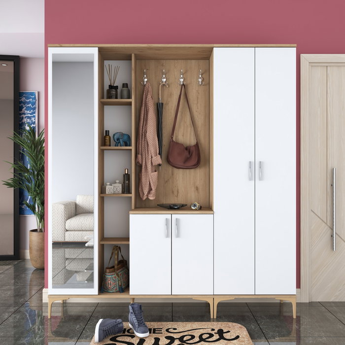 Hanah Home Recibidor EA129 - 2797 Nogal y Blanco